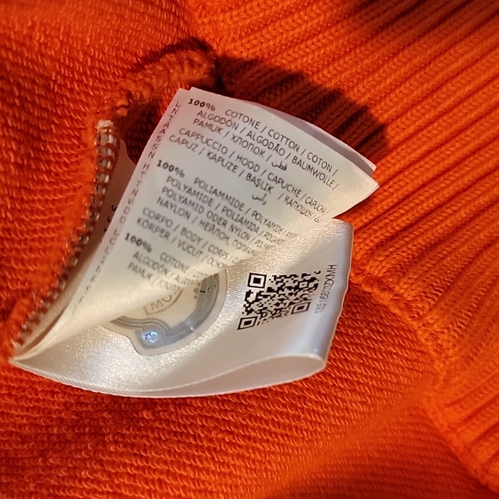 Moncler Off White Rare Orange Hoodie Jacket xxxl - Picture 11 of 16